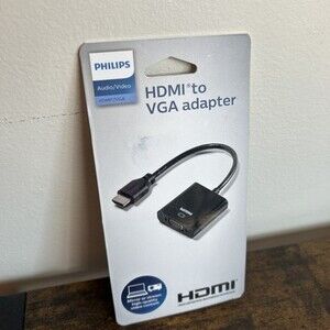 Philips HDMI to VGA Adapter, HDMI Male to VGA Female Adapter for Mac, PC